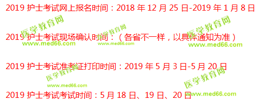 陜西2019護(hù)士資格證考試報名時間：12月25日-1月8日