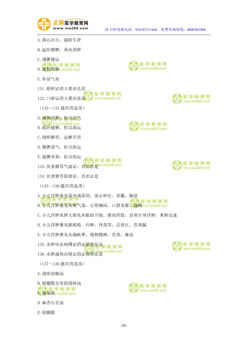 2019年中醫(yī)執(zhí)業(yè)醫(yī)師二試?？紲y評試卷