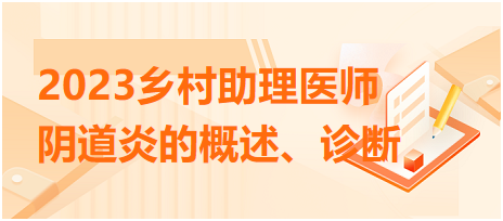 2023鄉(xiāng)村助理醫(yī)師陰道炎的概述、診斷