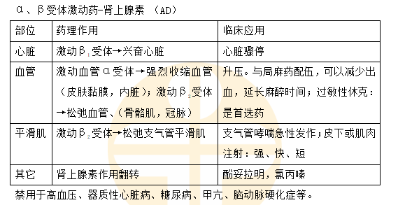 a、β受體激動(dòng)藥-腎上腺素（AD）